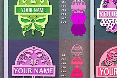 Intra απο ξύλο plywood 3mm-4mm πάχος με 3D όνομα πεταλούδας Δίασταση 30x20 cm INTRAFABR-74484925