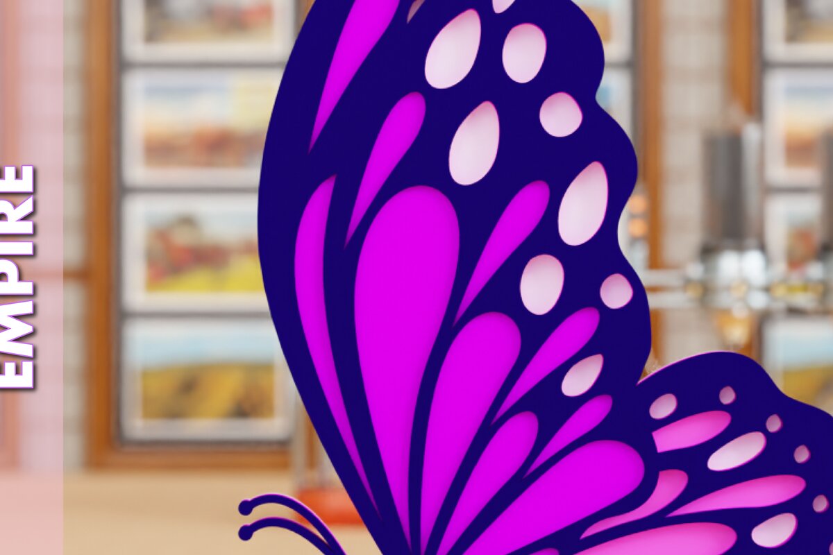 Σετ των 2 Intra απο ξύλο plywood 3mm-4mm πάχος 3D Butterfly Paper Cut Δίασταση 1200x1200 cm INTRAFABR-95217678