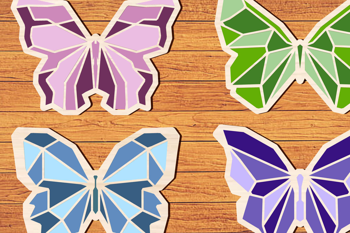 Intra απο ξύλο plywood 3mm-4mm πάχος κοπής με λέιζερ 3D Butterfly Puzzle Δίασταση 30x20 cm INTRAFABR-98527502