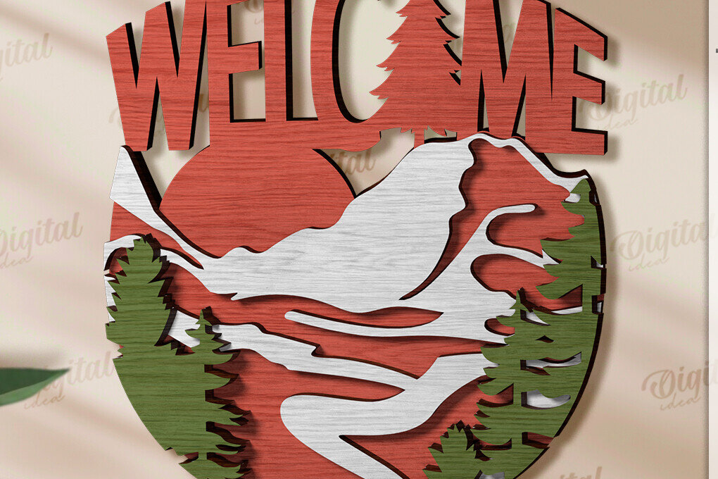 Intra απο ξύλο plywood 3mm-4mm πάχος 3D Κάμπινγκ Ταξιδιωτική Διακόσμηση Τοίχων Δίασταση 30x20 cm INTRAFABR-120643277