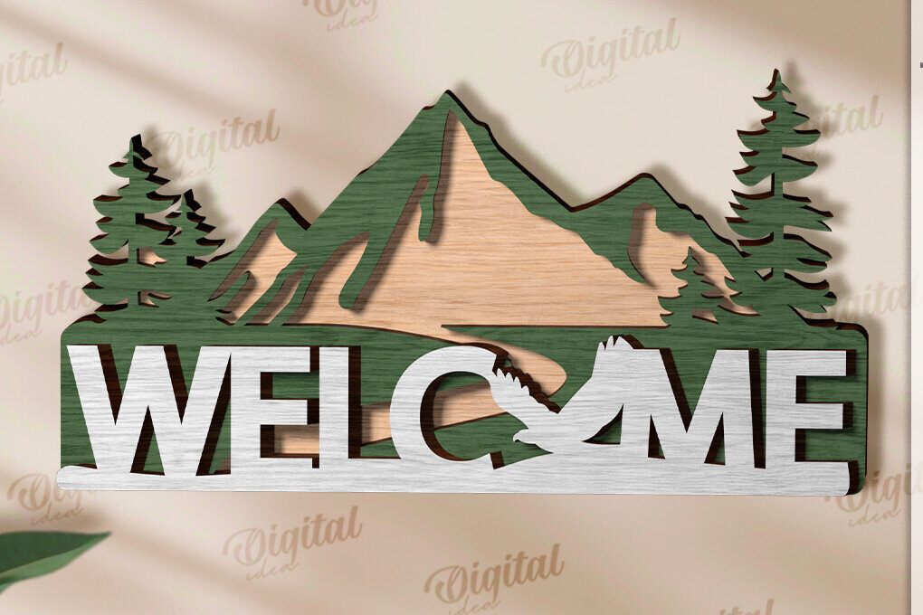 Intra απο ξύλο plywood 3mm-4mm πάχος 3D Κάμπινγκ Ταξιδιωτική Διακόσμηση Τοίχων Δίασταση 30x20 cm INTRAFABR-120642961