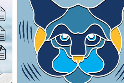 Σετ των 2 Intra απο ξύλο plywood 3mm-4mm πάχος Χαρτί κοπής τρισδιάστατου κουτιού σκιάς προσώπου γάτας Δίασταση 25x25 cm INTRAFABR-59523155