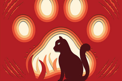 Σετ των 2 Intra απο ξύλο plywood 3mm-4mm πάχος Χαρτί κοπής τρισδιάστατου κουτιού σκιάς γάτας Δίασταση 25x25 cm INTRAFABR-59523146