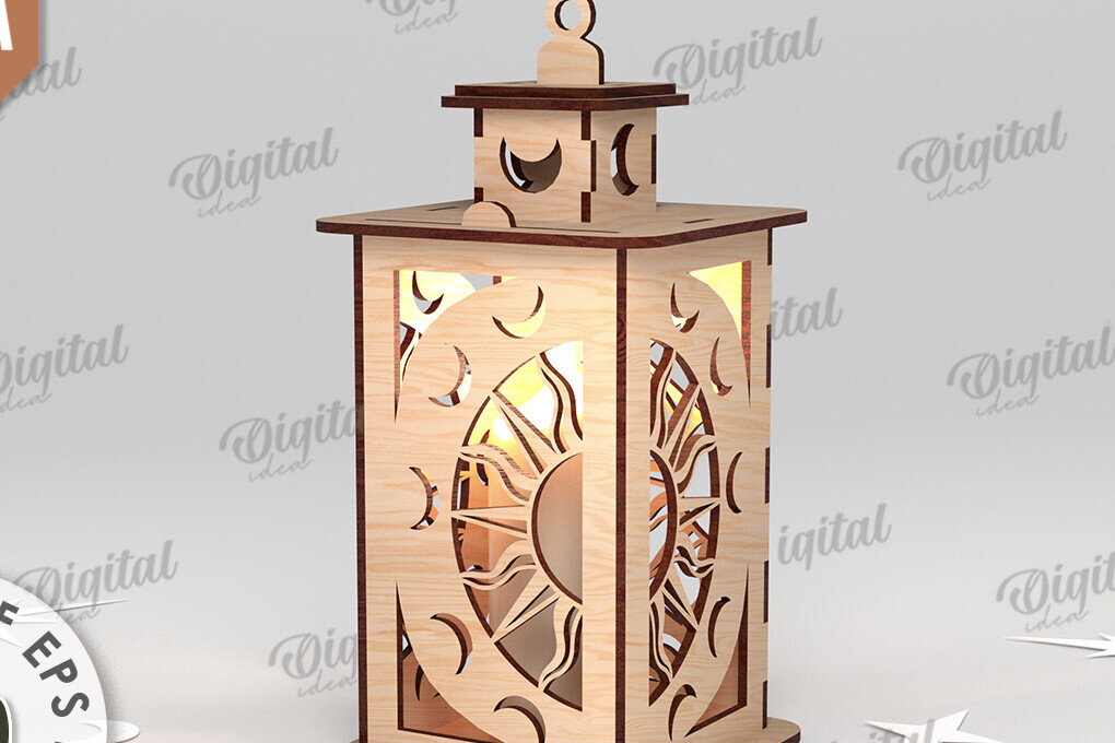 Intra απο ξύλο plywood 3mm-4mm πάχος 3D Celestial Lantern Δίασταση 30x20 cm INTRAFABR-110839073