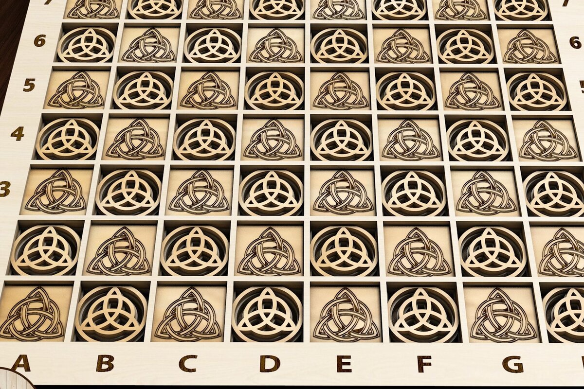 Intra απο ξύλο plywood 3mm-4mm πάχος κοπής με λέιζερ τρισδιάστατη σανίδα σκακιού Δίασταση 30x20 cm INTRAFABR-31232141