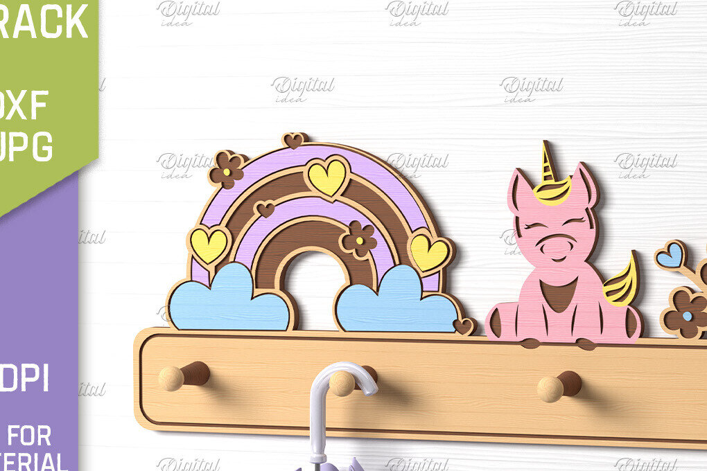 Intra απο ξύλο plywood 3mm-4mm πάχος Τρισδιάστατη Παιδική Σχάρα Παλτών με Δίασταση 30x20 cm INTRAFABR-86429792