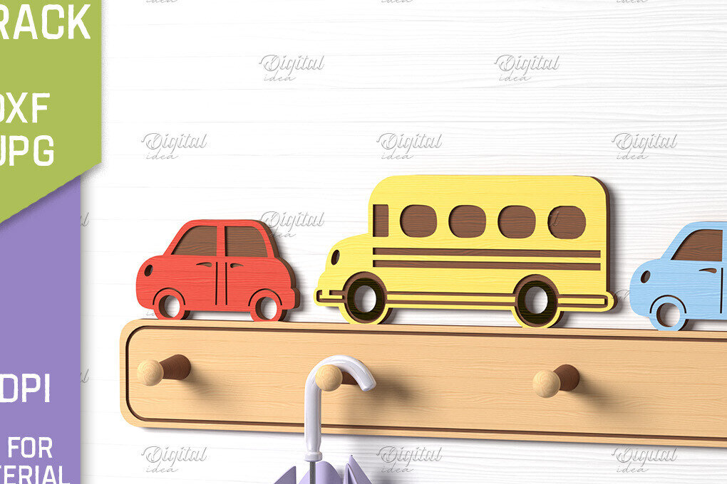 Intra απο ξύλο plywood 3mm-4mm πάχος Τρισδιάστατη Παιδική Σχάρα Παλτών με Δίασταση 30x20 cm INTRAFABR-86430012