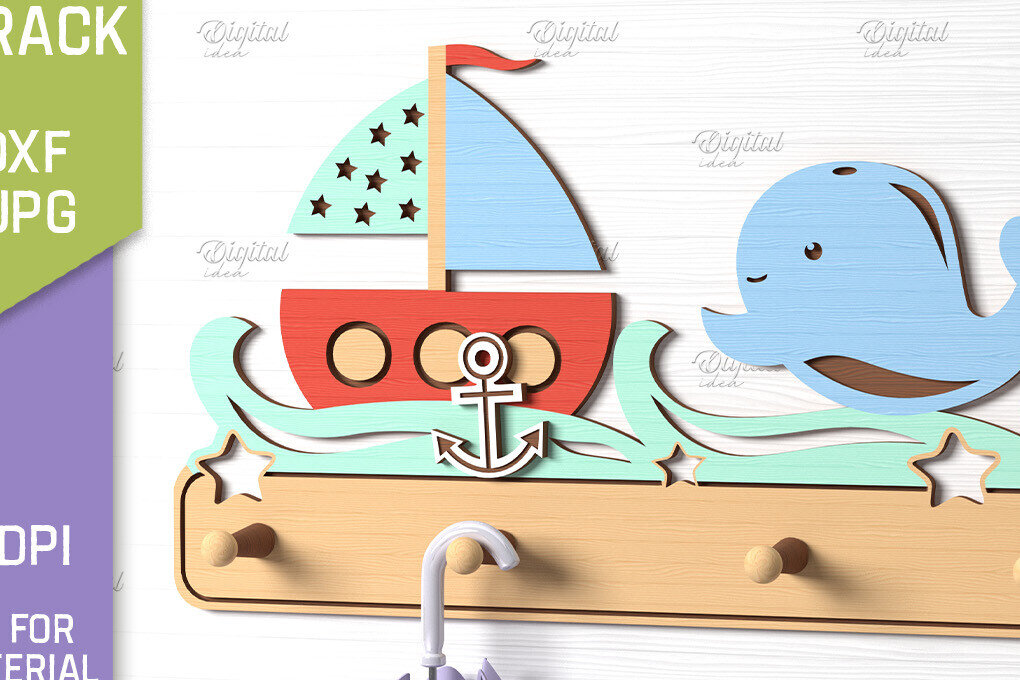 Intra απο ξύλο plywood 3mm-4mm πάχος Τρισδιάστατη Παιδική Σχάρα Παλτών με Δίασταση 30x20 cm INTRAFABR-86429581