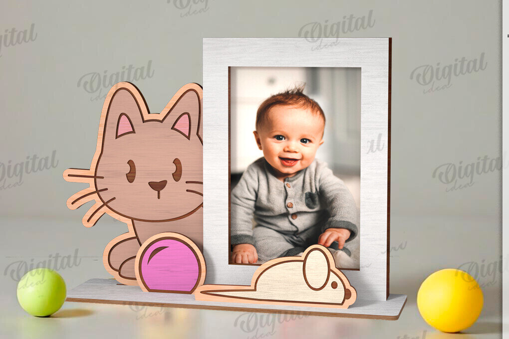 Intra απο ξύλο plywood 3mm-4mm πάχος 3D παιδική κορνίζα φωτογραφιών  Δίασταση 20x30 cm INTRAFABR-121593041