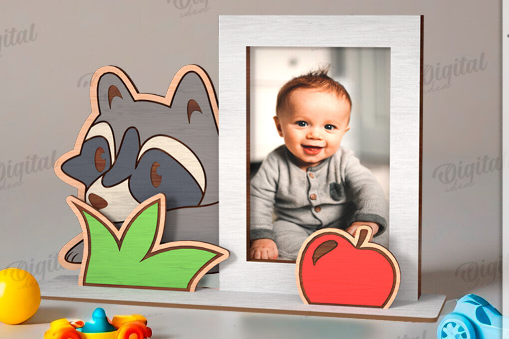 Intra απο ξύλο plywood 3mm-4mm πάχος 3D παιδική κορνίζα φωτογραφιών  Δίασταση 20x30 cm INTRAFABR-121593283