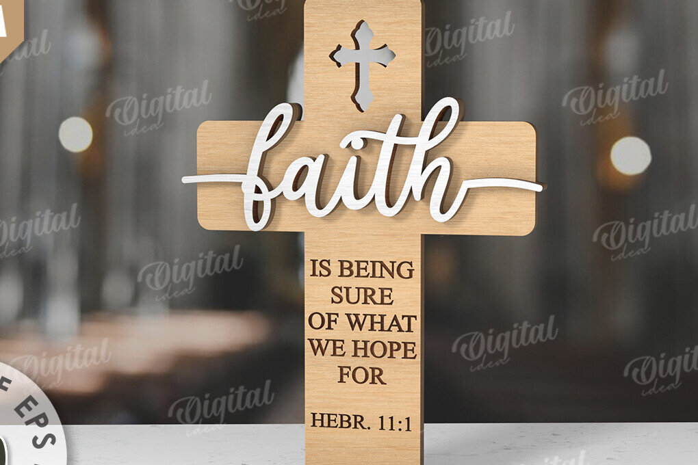 Intra απο ξύλο plywood 3mm-4mm πάχος 3D Christian Cross Cut  Δίασταση 30x20 cm INTRAFABR-118835958