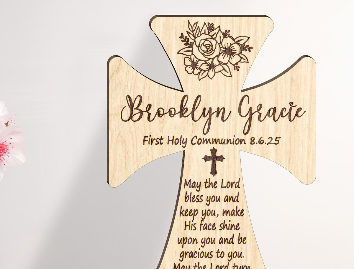 Σετ των 2 Intra απο ξύλο plywood 3mm-4mm πάχος 3D Christian Standing Cross Cut File Δίασταση 15x15 cm INTRAFABR-123582310