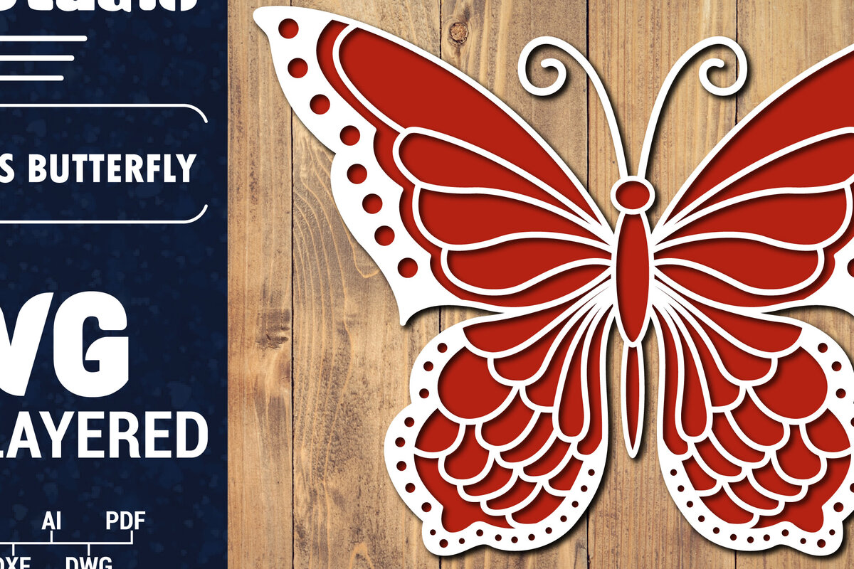 Σετ των 2 Intra απο ξύλο plywood 3mm-4mm πάχος Τρισδιάστατο Χριστουγεννιάτικου Πεταλούδας Papercut Δίασταση 15x15 cm INTRAFABR-86621285