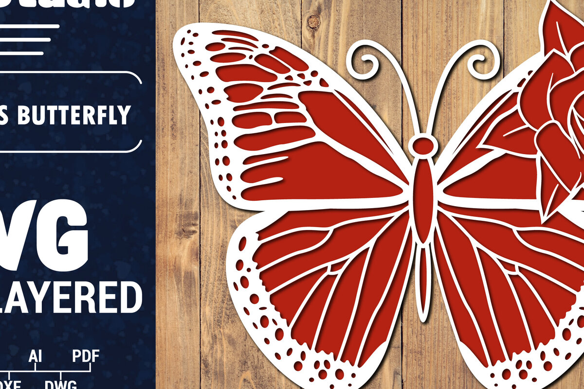 Σετ των 2 Intra απο ξύλο plywood 3mm-4mm πάχος Τρισδιάστατο Χριστουγεννιάτικου Πεταλούδας Papercut Δίασταση 15x15 cm INTRAFABR-86685689