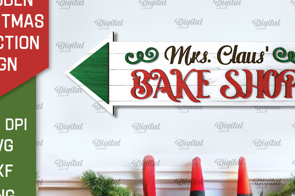 Σετ των 2 Intra απο ξύλο plywood 3mm-4mm πάχος Τρισδιάστατη χριστουγεννιάτικη πινακίδα κατεύθυνσης Δίασταση 15x15 cm INTRAFABR-105695487