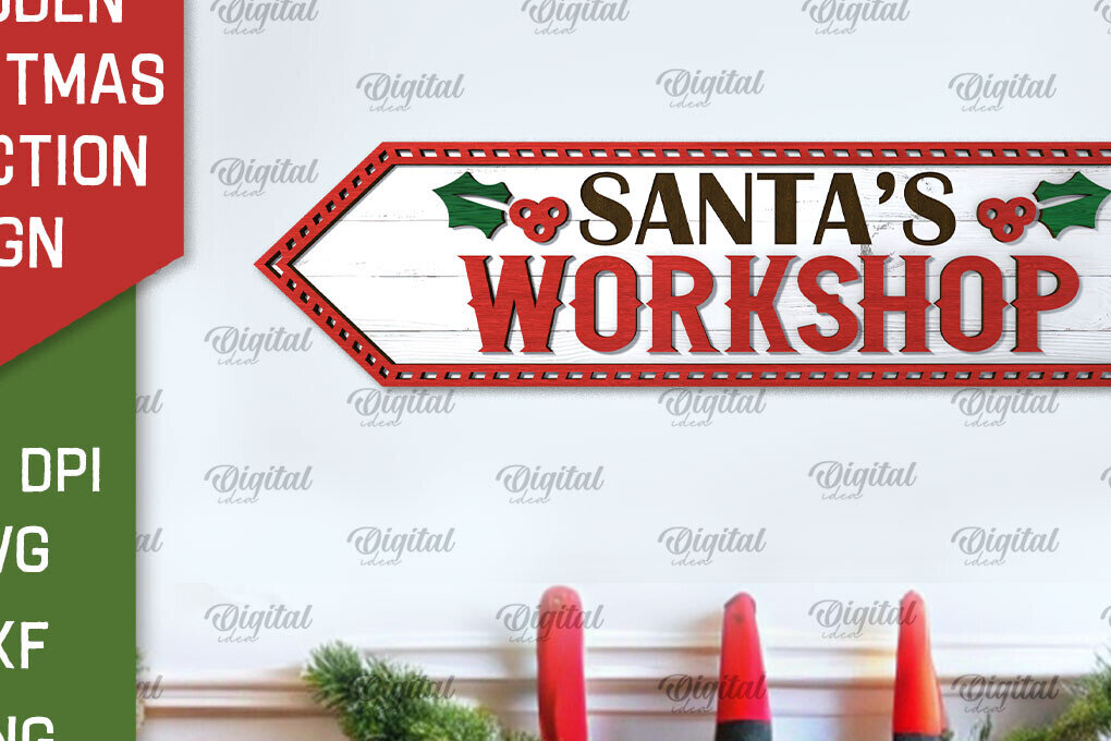 Intra απο ξύλο plywood 3mm-4mm πάχος Τρισδιάστατη χριστουγεννιάτικη πινακίδα κατεύθυνσης Δίασταση 15x15 cm INTRAFABR-105695519