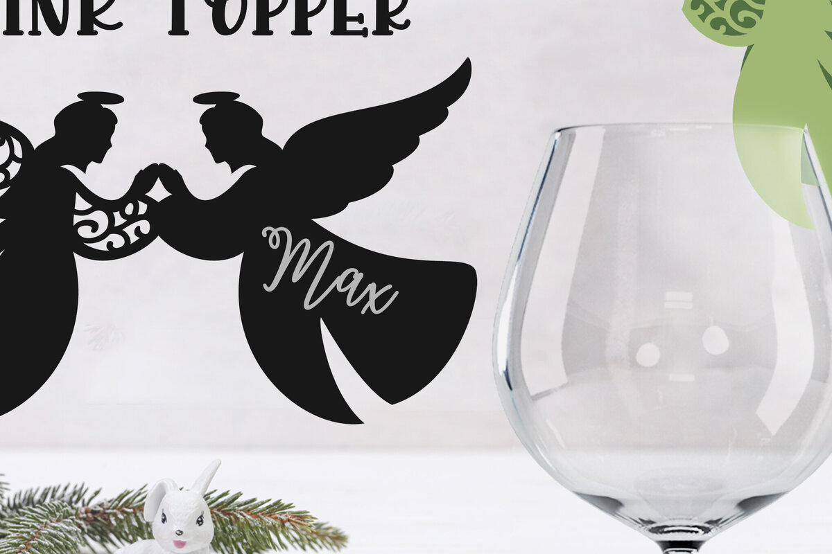 Σετ των 2 Intra απο ξύλο plywood 3mm-4mm πάχος 3D Christmas Drink Topper Δίασταση 15x15 cm INTRAFABR-79597253