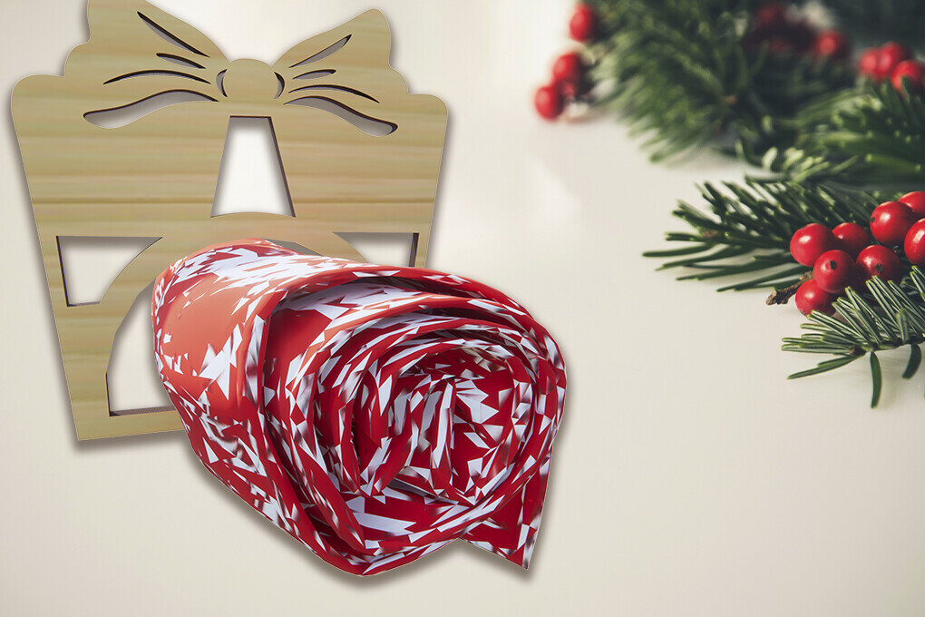 Σετ των 2 Intra απο ξύλο plywood 3mm-4mm πάχος Τρισδιάστατη χριστουγεννιάτικη χαρτοπετσέτα Δίασταση 15x15 cm INTRAFABR-79229046