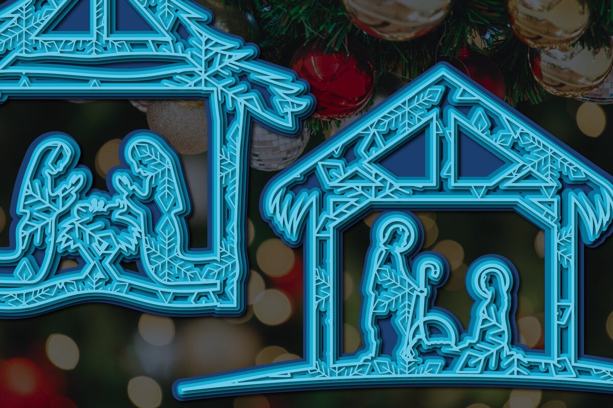 Intra απο ξύλο plywood 3mm-4mm πάχος 3D Χριστουγεννιάτικου στρώματος Δίασταση 15x15 cm INTRAFABR-36125487