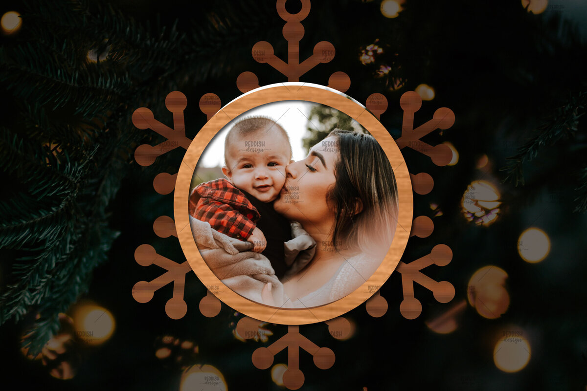 Intra απο ξύλο plywood 3mm-4mm πάχος Τρισδιάστατο χριστουγεννιάτικο στολίδι με κορνίζα λέιζερ Δίασταση 20x30 cm INTRAFABR-109873828