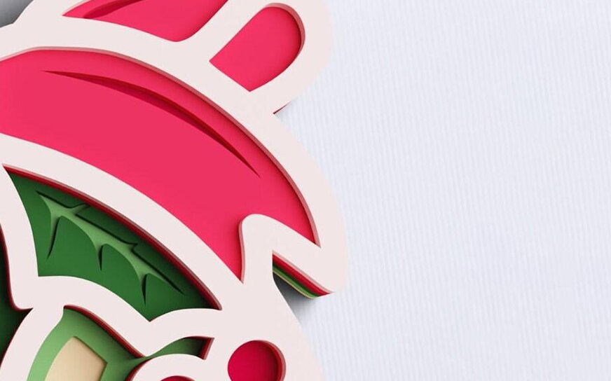 Intra απο ξύλο plywood 3mm-4mm πάχος Τρισδιάστατο Χριστουγεννιάτικο Στολίδι 7 στρώσεων Δίασταση 30x30 cm INTRAFABR-77142716