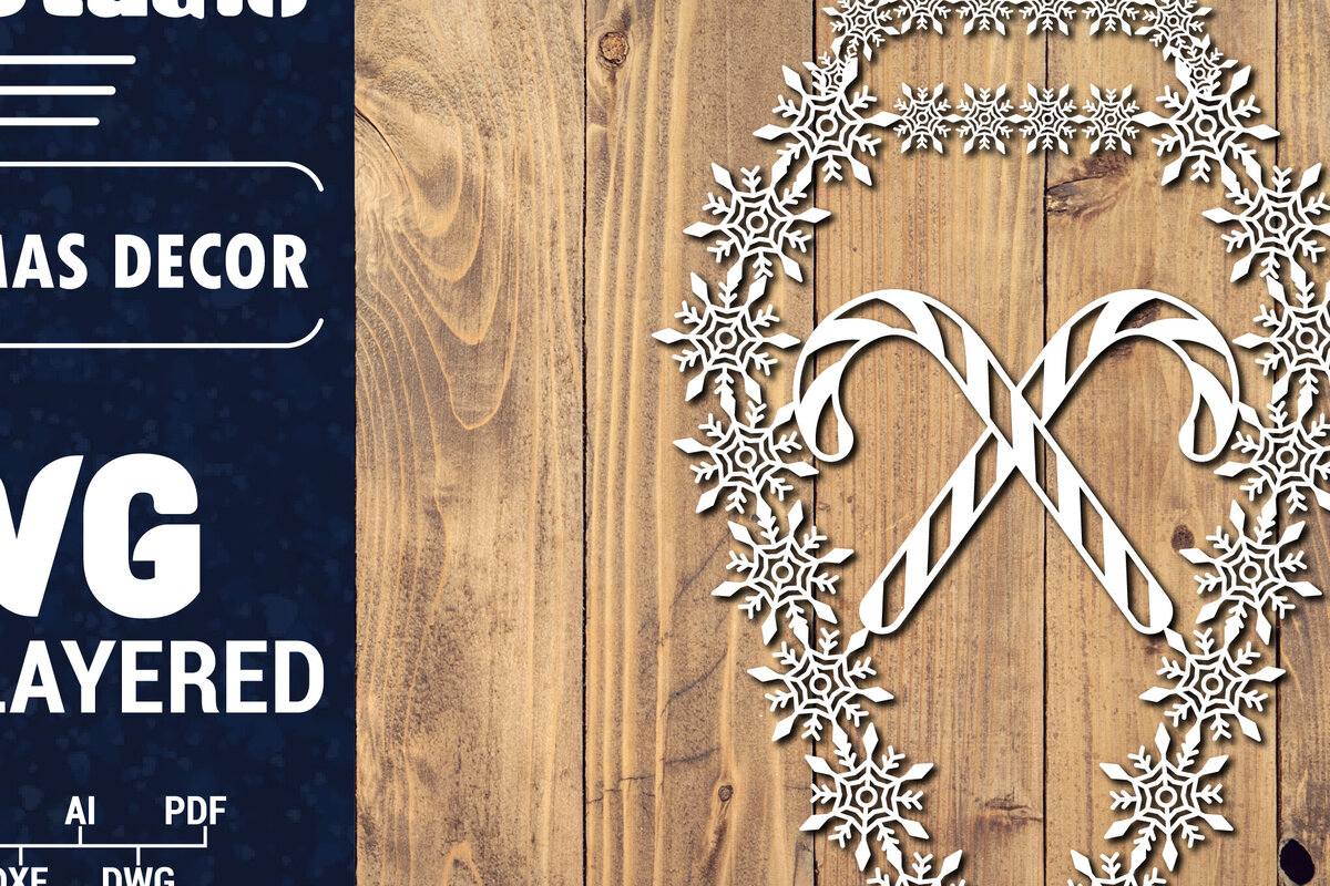 Σετ των 2 Intra απο ξύλο plywood 3mm-4mm πάχος Τρισδιάστατα χριστουγεννιάτικα Papercut , Cut  Δίασταση 15x15 cm INTRAFABR-86616550