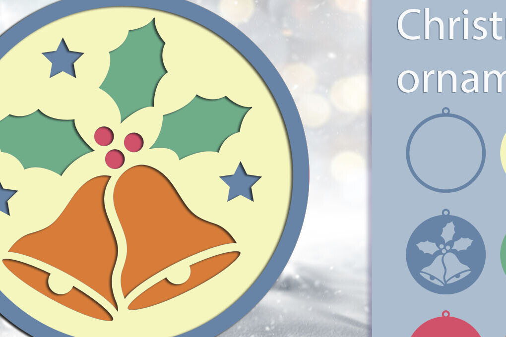 Σετ των 3 Intra απο ξύλο plywood 3mm-4mm πάχος Τρισδιάστατο χριστουγεννιάτικο στρογγυλό στολίδι με λέιζερ Δίασταση 8x8 cm INTRAFABR-109377058