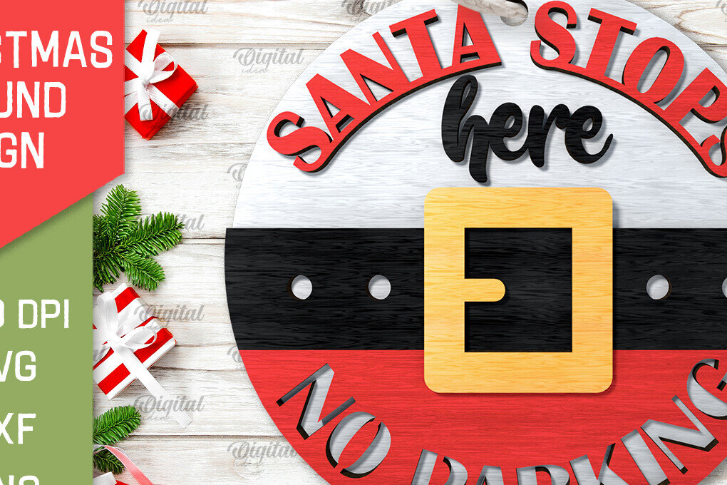 Intra απο ξύλο plywood 3mm-4mm πάχος Τρισδιάστατη χριστουγεννιάτικη στρογγυλή πινακίδα κοπής με λέιζερ Δίασταση 15x15 cm INTRAFABR-105630578