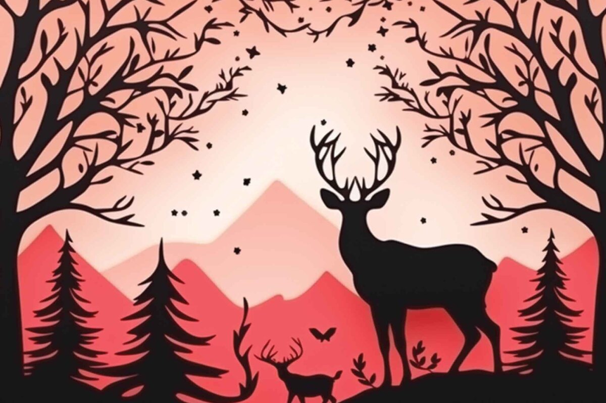 Intra απο ξύλο plywood 3mm-4mm πάχος 3D Christmas Shadow Box Δίασταση 25x25 cm INTRAFABR-80038573