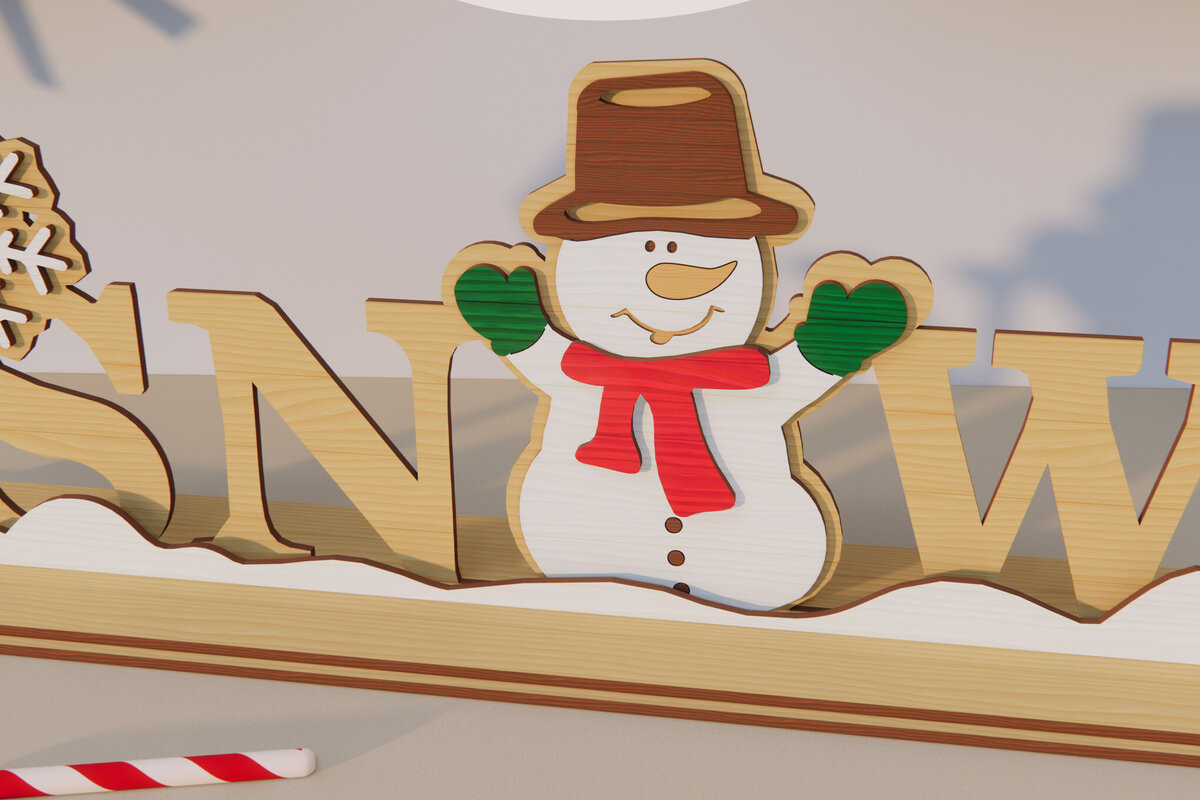 Σετ των 2 Intra απο ξύλο plywood 3mm-4mm πάχος Τρισδιάστατη χριστουγεννιάτικη βάση κοπής με λέιζερ. Χριστουγεννιάτικη διακόσμηση Δίασταση 15x15 cm INTRAFABR-79847254