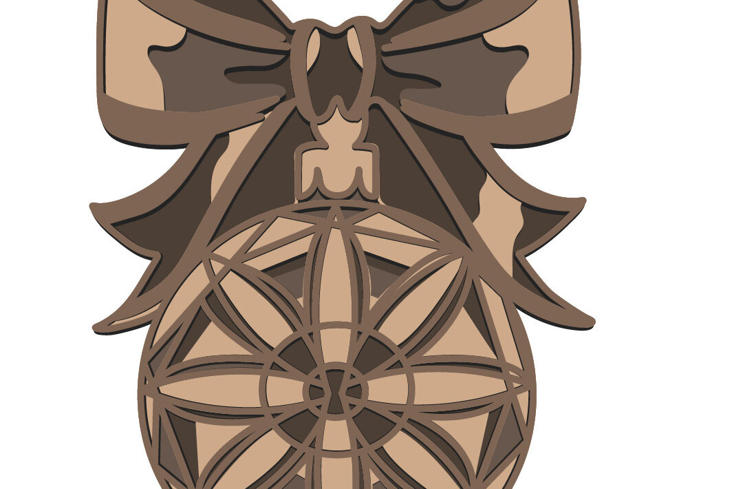 Intra απο ξύλο plywood 3mm-4mm πάχος Τρισδιάστατο χριστουγεννιάτικο παιχνίδι πολλαπλών στρώσεων /3D Δίασταση 30x20 cm INTRAFABR-64872257