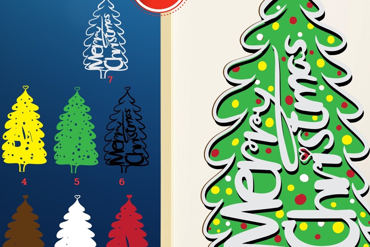 Intra απο ξύλο plywood 3mm-4mm πάχος τρισδιάστατο χριστουγεννιάτικο δέντρο Δίασταση 30x20 cm INTRAFABR-86428412