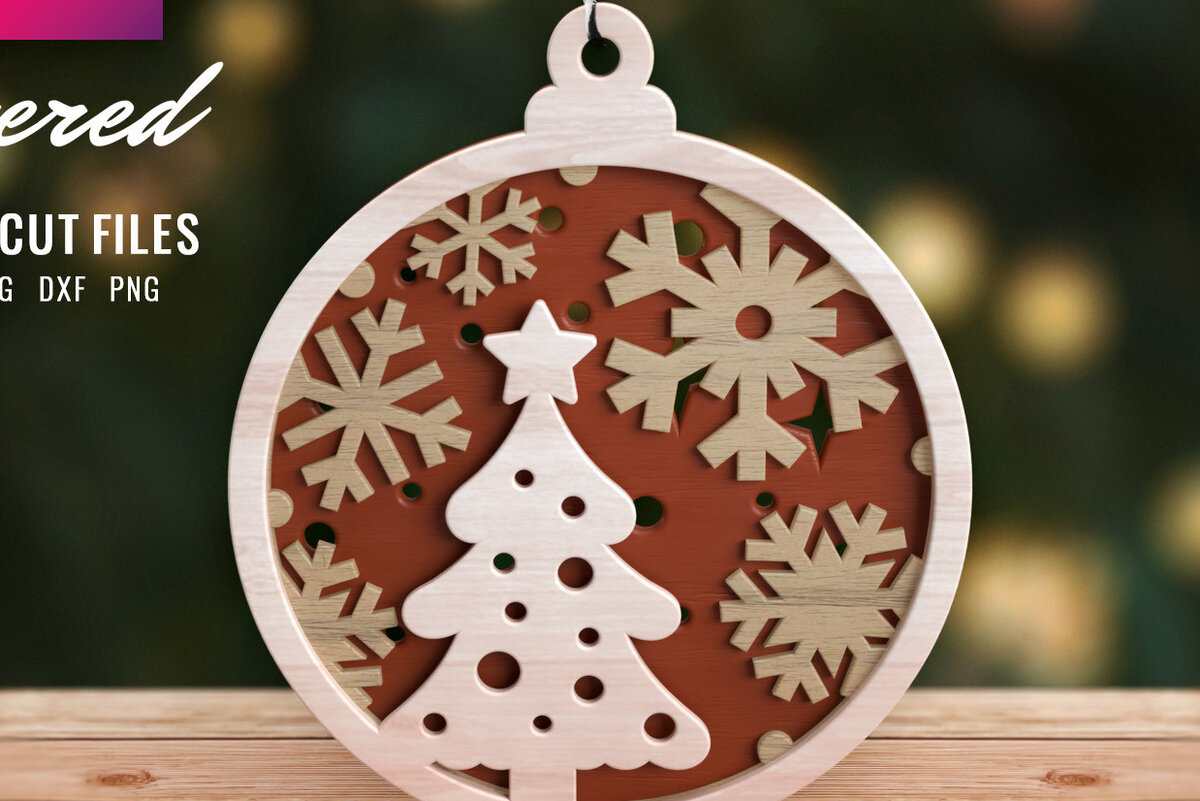 Σετ των 3 Intra απο ξύλο plywood 3mm-4mm πάχος Τρισδιάστατο χριστουγεννιάτικο δέντρο με στρώσεις Δίασταση 8x8 cm INTRAFABR-57267101