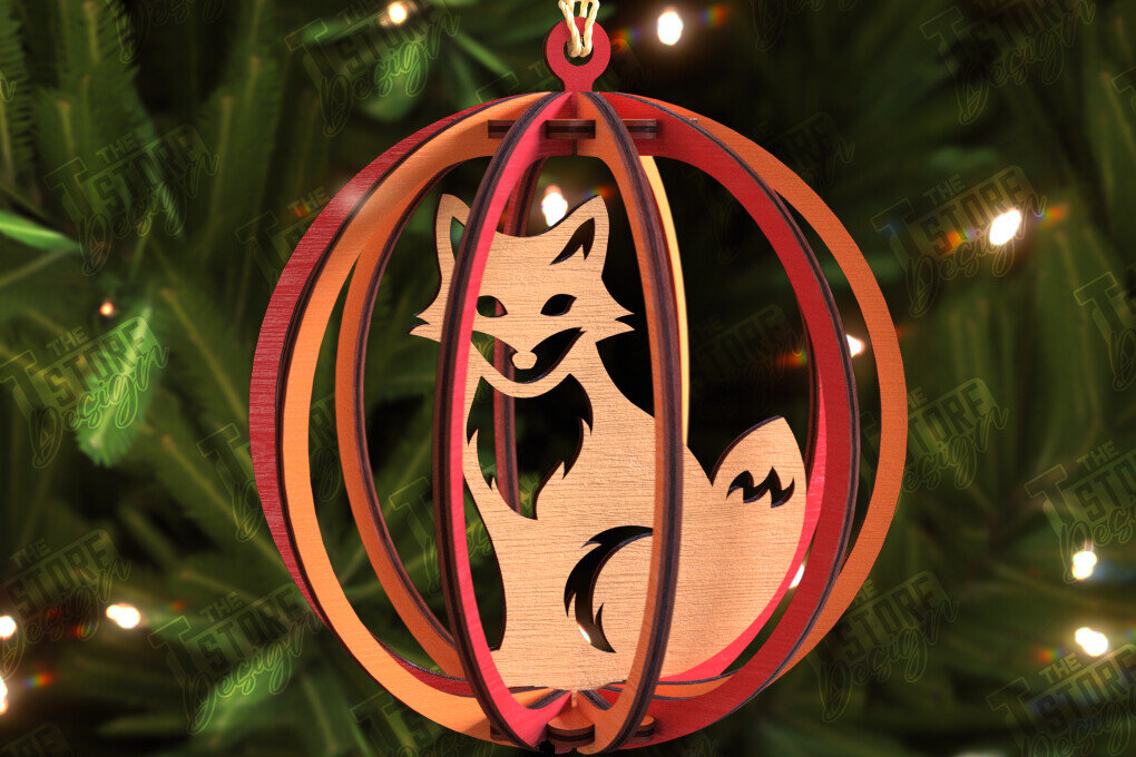 Σετ των 2 Intra απο ξύλο plywood 3mm-4mm πάχος 3D Παιχνίδι Χριστουγεννιάτικου Δέντρου | Διακόσμηση διακοπών Δίασταση 15x15 cm INTRAFABR-106124632