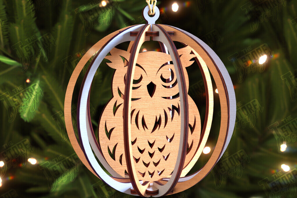 Σετ των 2 Intra απο ξύλο plywood 3mm-4mm πάχος 3D Παιχνίδι Χριστουγεννιάτικου Δέντρου | Διακόσμηση διακοπών Δίασταση 15x15 cm INTRAFABR-106124641