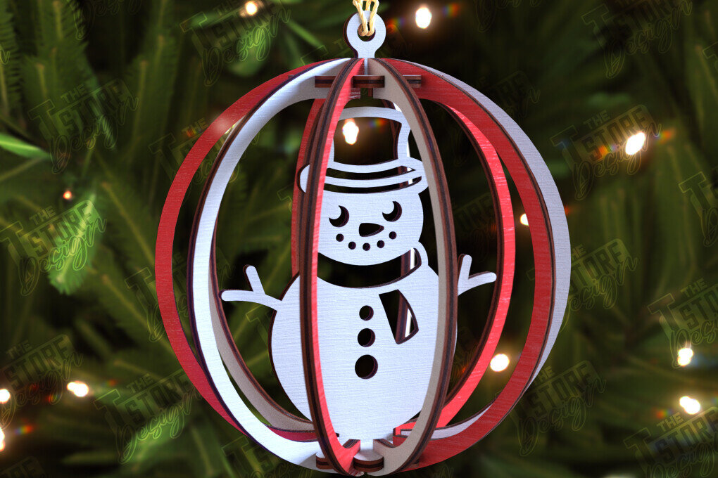 Σετ των 2 Intra απο ξύλο plywood 3mm-4mm πάχος 3D Παιχνίδι Χριστουγεννιάτικου Δέντρου | Διακόσμηση διακοπών Δίασταση 15x15 cm INTRAFABR-106124644