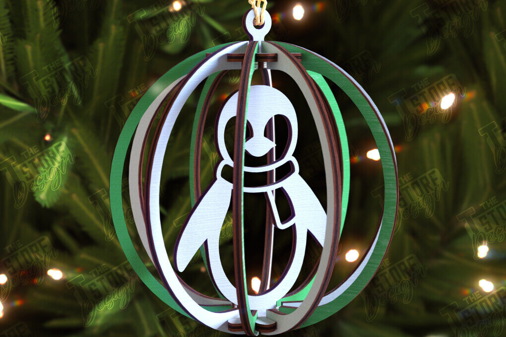 Σετ των 2 Intra απο ξύλο plywood 3mm-4mm πάχος 3D Παιχνίδι Χριστουγεννιάτικου Δέντρου | Διακόσμηση διακοπών Δίασταση 15x15 cm INTRAFABR-106124647