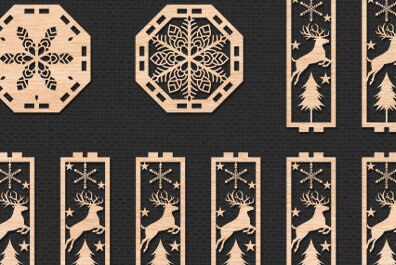 Intra απο ξύλο plywood 3mm-4mm πάχος 3D Χριστουγεννιάτικο ξύλινο φανάρι με λέιζερ Δίασταση 15x15 cm INTRAFABR-50267906