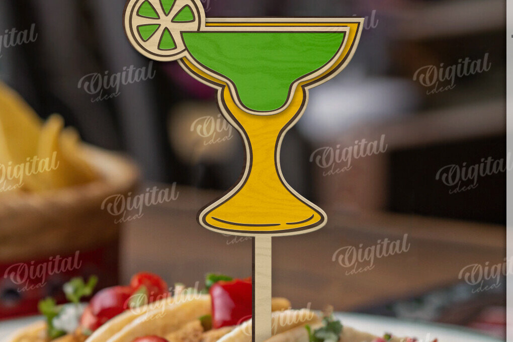 Intra απο ξύλο plywood 3mm-4mm πάχος 3D Cinco De Mayo Cake Topper Cut  Δίασταση 30x20 cm INTRAFABR-119489754