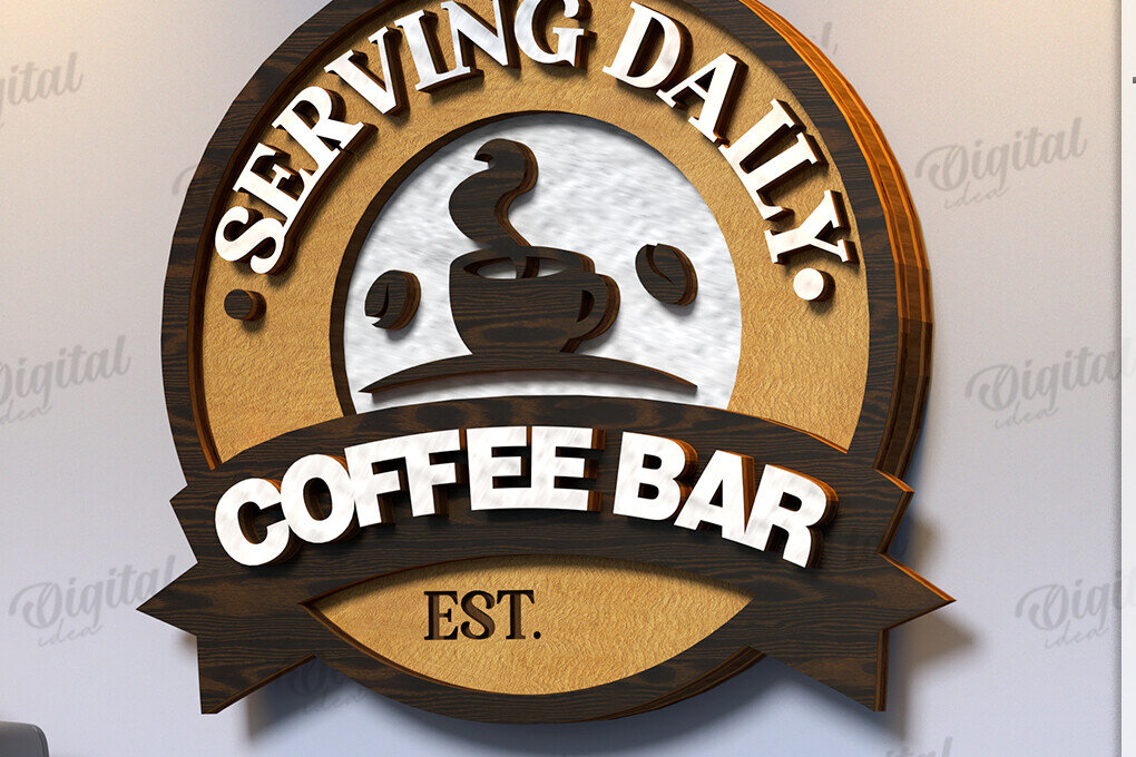 Intra απο ξύλο plywood 3mm-4mm πάχος Κόψιμο με λέιζερ τρισδιάστατη πινακίδα καφέ Δίασταση 30x20 cm INTRAFABR-121121353