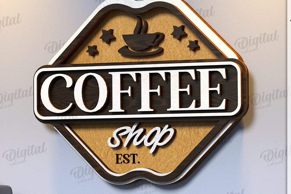 Intra απο ξύλο plywood 3mm-4mm πάχος Κόψιμο με λέιζερ τρισδιάστατη πινακίδα καφέ Δίασταση 30x20 cm INTRAFABR-121121143