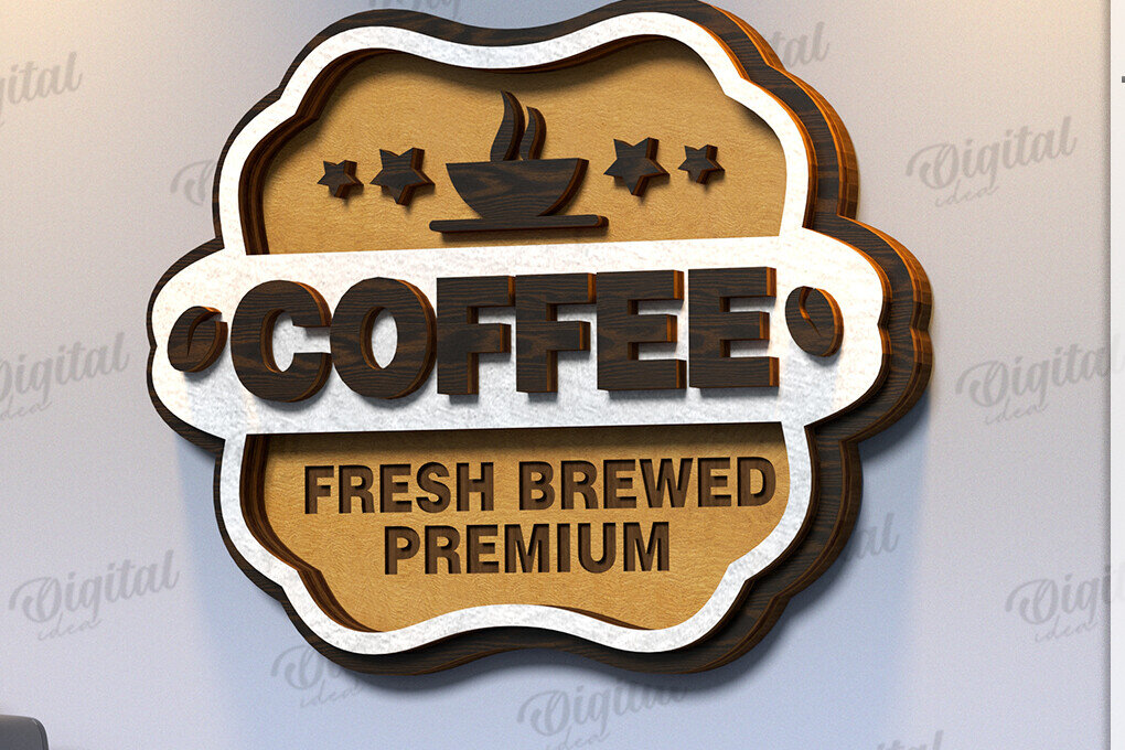 Intra απο ξύλο plywood 3mm-4mm πάχος Κόψιμο με λέιζερ τρισδιάστατη πινακίδα καφέ Δίασταση 30x20 cm INTRAFABR-121121239