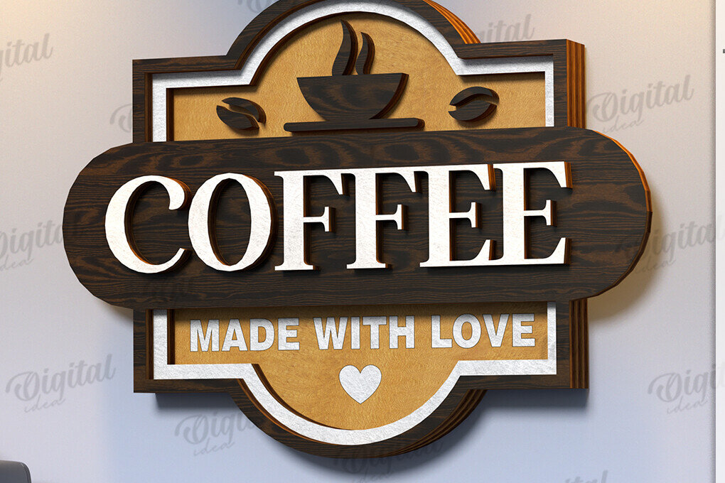 Intra απο ξύλο plywood 3mm-4mm πάχος Κόψιμο με λέιζερ τρισδιάστατη πινακίδα καφέ Δίασταση 30x20 cm INTRAFABR-121121322