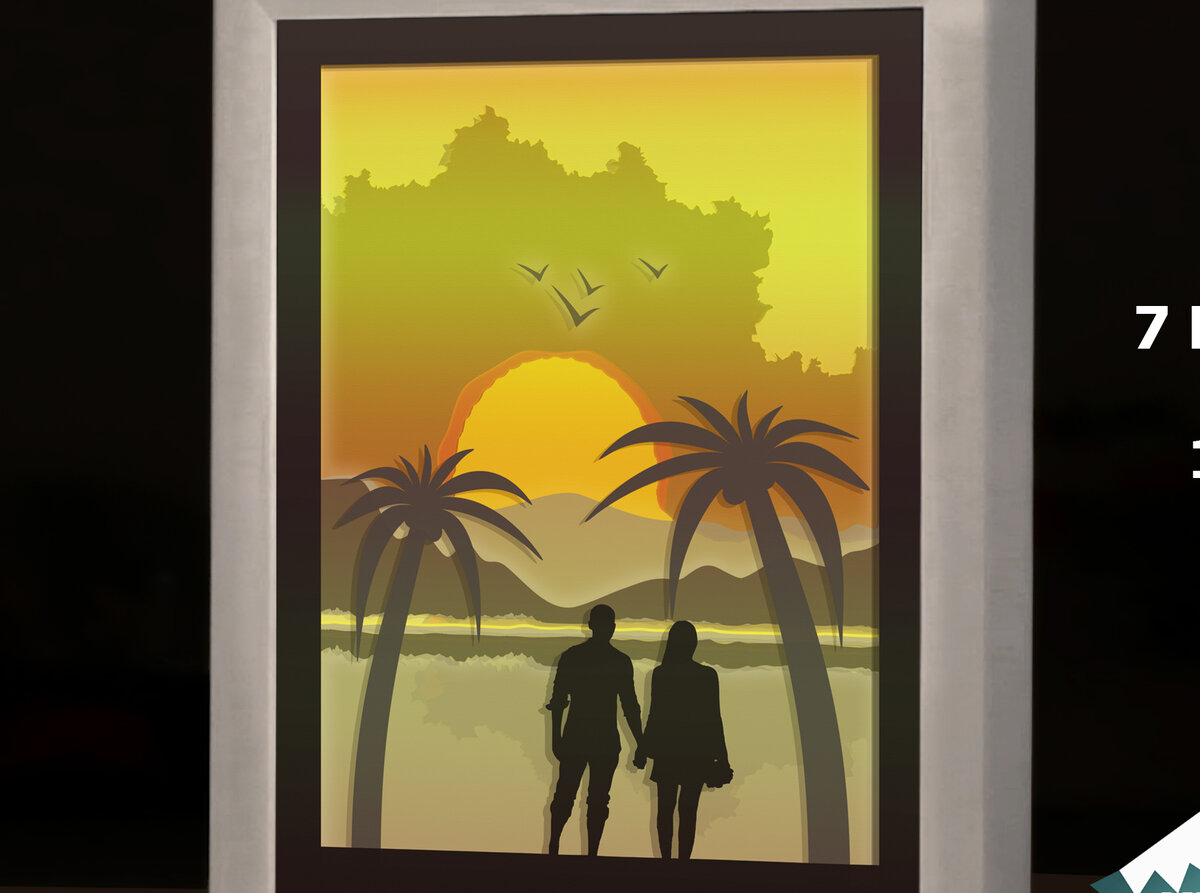 Σετ των 3 Intra απο ξύλο plywood 3mm-4mm πάχος Πρότυπο πλαισίου σκιάς 3d τοπίων ζευγαριού Δίασταση 4x6 cm INTRAFABR-9521648