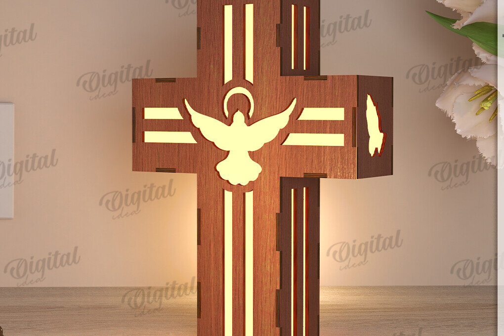 Intra απο ξύλο plywood 3mm-4mm πάχος Τρισδιάστατη λάμπα κοπής με λέιζερ Δίασταση 30x20 cm INTRAFABR-119721974