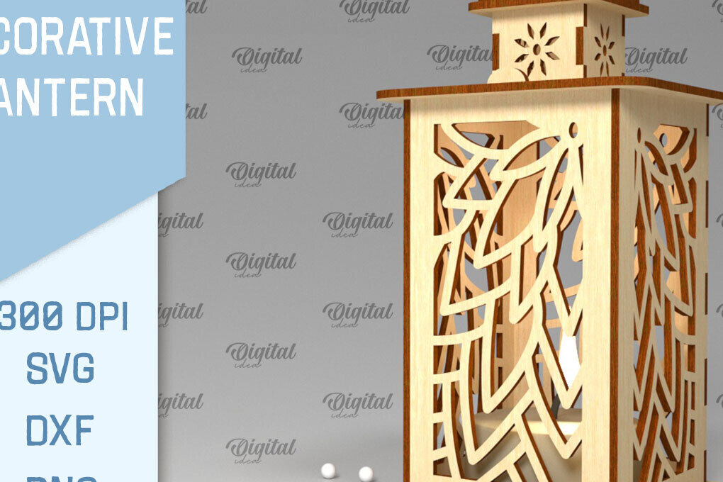 Intra απο ξύλο plywood 3mm-4mm πάχος Τρισδιάστατο Διακοσμητικό Φανάρι Cut  Δίασταση 30x20 cm INTRAFABR-93548700