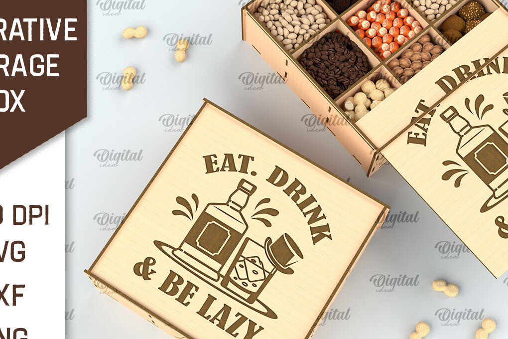 Intra απο ξύλο plywood 3mm-4mm πάχος Τρισδιάστατο διακοσμητικό κουτί αποθήκευσης Δίασταση 30x20 cm INTRAFABR-98044851