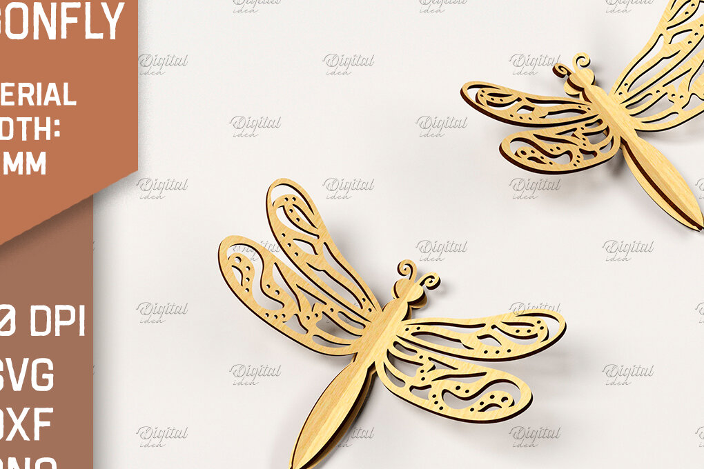 Intra απο ξύλο plywood 3mm-4mm πάχος Τρισδιάστατη Dragonfly. Dragonfly Δίασταση 30x20 cm INTRAFABR-86665048