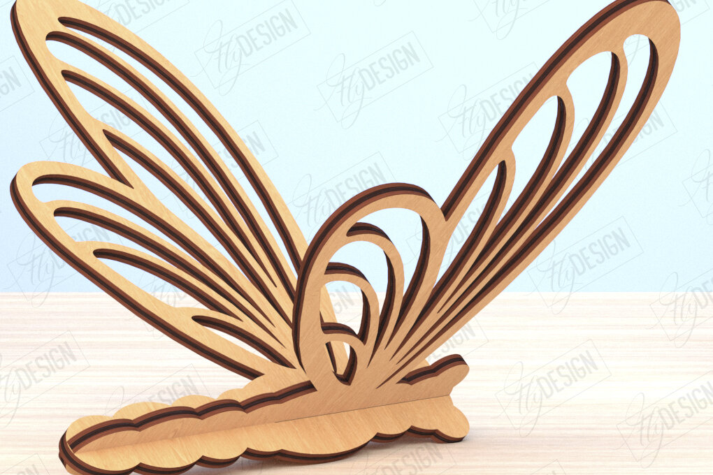 Intra απο ξύλο plywood 3mm-4mm πάχος 3D Dragonfly | Summer Design | CNC Δίασταση 30x20 cm INTRAFABR-119484109