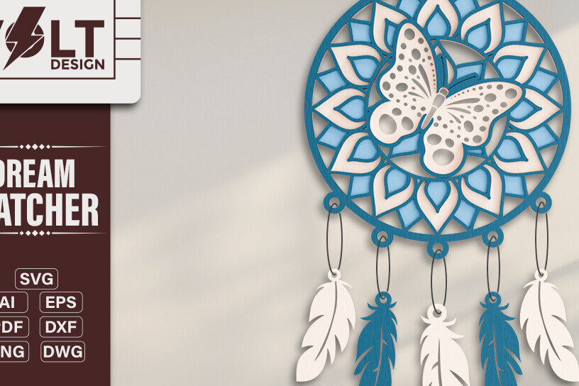 Intra απο ξύλο plywood 3mm-4mm πάχος 3D Dream Catchers Layered BNDLE Δίασταση 20x30 cm INTRAFABR-101690418